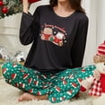 thumbnail image 5 of Weebloom Women's Christmas Pajamas Xmas Flannel Long Sleeve Top With Pants Cozy Winter Holiday Season Pjs Nightwear Black L, 5 of 9