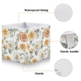 thumbnail image 3 of Cabinet Storage Basket 15.75x10.63x6.96 Inches Storage Box Foldable, Storable and Easy to Assemble ，Open Home Storage Bins ，Closet Storage Bins Coral Chrysanthemums, 3 of 8