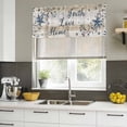 thumbnail image 5 of Vintage Country Valances for Windows, Decorative Rod Pocket Window Valance Curtains, Blue Rustic Texas Star Vines Wooden Grain Short Curtain Drapes for Kitchen/Living Room, 2 Panels, 60" W x 18" L, 5 of 8