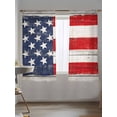 thumbnail image 5 of Retro American Flag Sheer Curtains 2 Panels Set Independence Day Star Line Wood Grain Lihgt Filtering Rod Pocket Voile Drape, Semi Sheer Window Curtains for Bedroom Living Room, 52"x72", 5 of 5