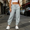 thumbnail image 3 of Oksale Petite Joggers for Women Casual Elastic Waisted Drawstring Ankle Sweat Pants with Pockets Cozy Wicking Athletic Workout Pants Going Out Outfits Gray L, 3 of 9