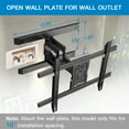 Full Motion TV Wall Mount for 3780 Inch Flat Curved TVs, up to132 lbs