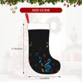 thumbnail image 3 of Cauagu Color Musical Notes for Christmas Stockings,1-Pack Large Xmas Stocking Holiday and Farmhouse Stocking Fit for Christmas Holiday Party Decoration(17.7*11 Inch), 3 of 7