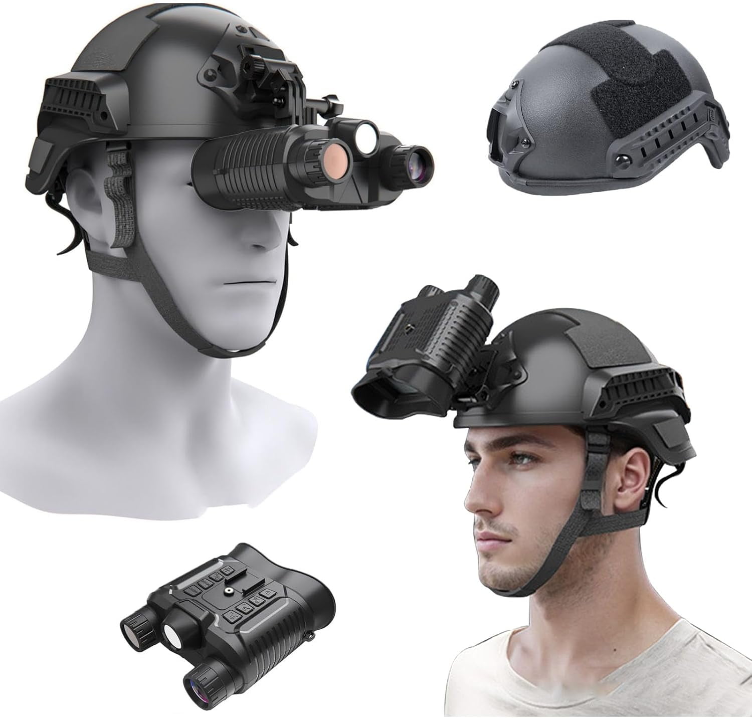 Night Vision Goggles Binoculars, 1312FT Digital Infrared Head Mounted Night Vision with, 2.7" Large Screen Can Save 1080P Video and 12M Photo, 8 X Digital Zoom, Include 32GB SD Card