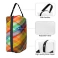 thumbnail image 3 of Goofa Abstract Watercolors Tartan Printed Toiletry Bag with Handle,Large Capacity Travel Makeup Cosmetic Bag for Women, Carry on Airport Airline Compliant Bag, 3 of 9