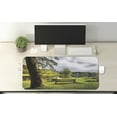 thumbnail image 2 of Garden Computer Mouse Pad, Bench Overlooking the Laket Stourhead Countryside Cloudy Day Landscape Print, Rectangle Non-Slip Rubber Mousepad X-Large, 35" x 15" Gaming Size, Green Grey, by Ambesonne, 2 of 2