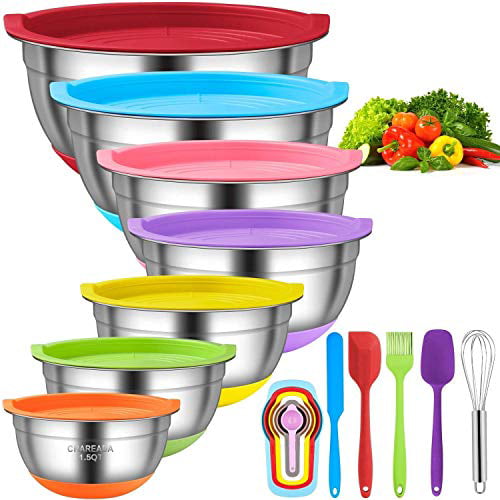 WhopperIndia Pack Of 6 Stainless Steel Mixing Bowl For Kitchen Tools Daily Use Ingredients Organizer Storage Or Multi Purpose Use 