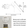 thumbnail image 4 of FSLIVING Battery Operated Modern Black Metal Wall Sconces 1 Light LED Remote Control, 4 of 6