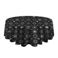 thumbnail image 5 of Black Gothic Astrology Symbol Pattern Round Tablecloth 60"x60",Wrinkle Wipeable Table Cloth for Kitchen Dining Room Picnic Patio Party, 5 of 6