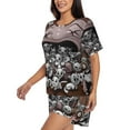 thumbnail image 2 of Saiise The Binding of Isaac Pajamas Sets for Women Soft Short-Sleeved Pjs with Lounge Shorts Two Piece Sleepwear S-4XL, 2 of 7