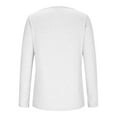 thumbnail image 4 of Jewelreauty Womens Loose Long Sleeve Shirts Pullover Solid Color Casual T-Shirts Lightweight Round Neck Tops (S, White), 4 of 5