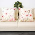 thumbnail image 2 of Lencenser 18" x 18" Pink Floral Throw Pillow Covers (2 Count), 2 of 6