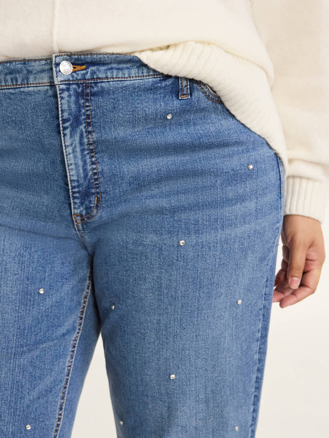 Scoop Women's Low Slung Straight Cropped Jeans, Sizes 0-18
