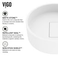 thumbnail image 6 of VIGO Matte Stone Bryant Composite Round Vessel Bathroom Sink in White with Lexington Faucet and Drain in Brushed Nickel, 6 of 10