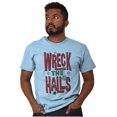 thumbnail image 5 of Funny Christmas Wreck The Halls Men's Graphic T Shirt Tees Brisco Brands S, 5 of 6