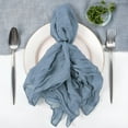thumbnail image 2 of Boho Chic Polyester Balinese Gauze Cloth Napkins - Soft, Wrinkled Design, Perfect for Elegant Dining, Parties, and Home Decor, 19.7 x 19.7 Inches, Set of 24, 2 of 5