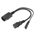 thumbnail image 1 of Cable de Alimentación ANGGREK 1 En 2 Diseño de Salida 10A 250V IEC320 C14 Macho a C13 C7 Impermeable, 1 of 8