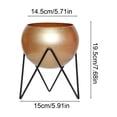 thumbnail image 3 of MMJ Metal Planter with Stand Decorative Floor Flower Pot Iron Drainage Holes 7.68x5.71in for Living Room, 3 of 6