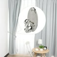 thumbnail image 1 of 2pcs Zinc Alloy Window Curtain Tieback Holders Hook Drapery Screens Holdbacks Hooks, Silver Tone, 1 of 7