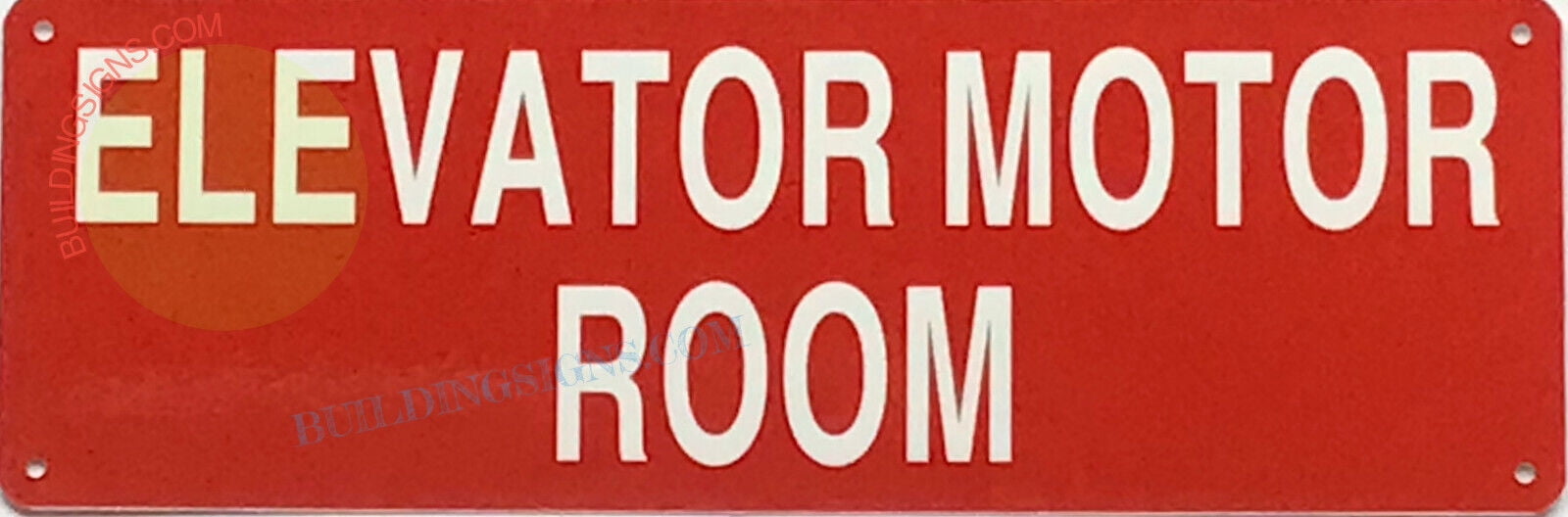 ELEVATOR MOTOR ROOM SIGN((4x12,RED,ALUMINUM) -ref19722 - Walmart.com