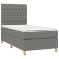 thumbnail image 3 of vidaXL Box Spring Bed with Mattress&LED Dark Gray 39.4"x79.9" Twin XL Fabric, 3 of 6