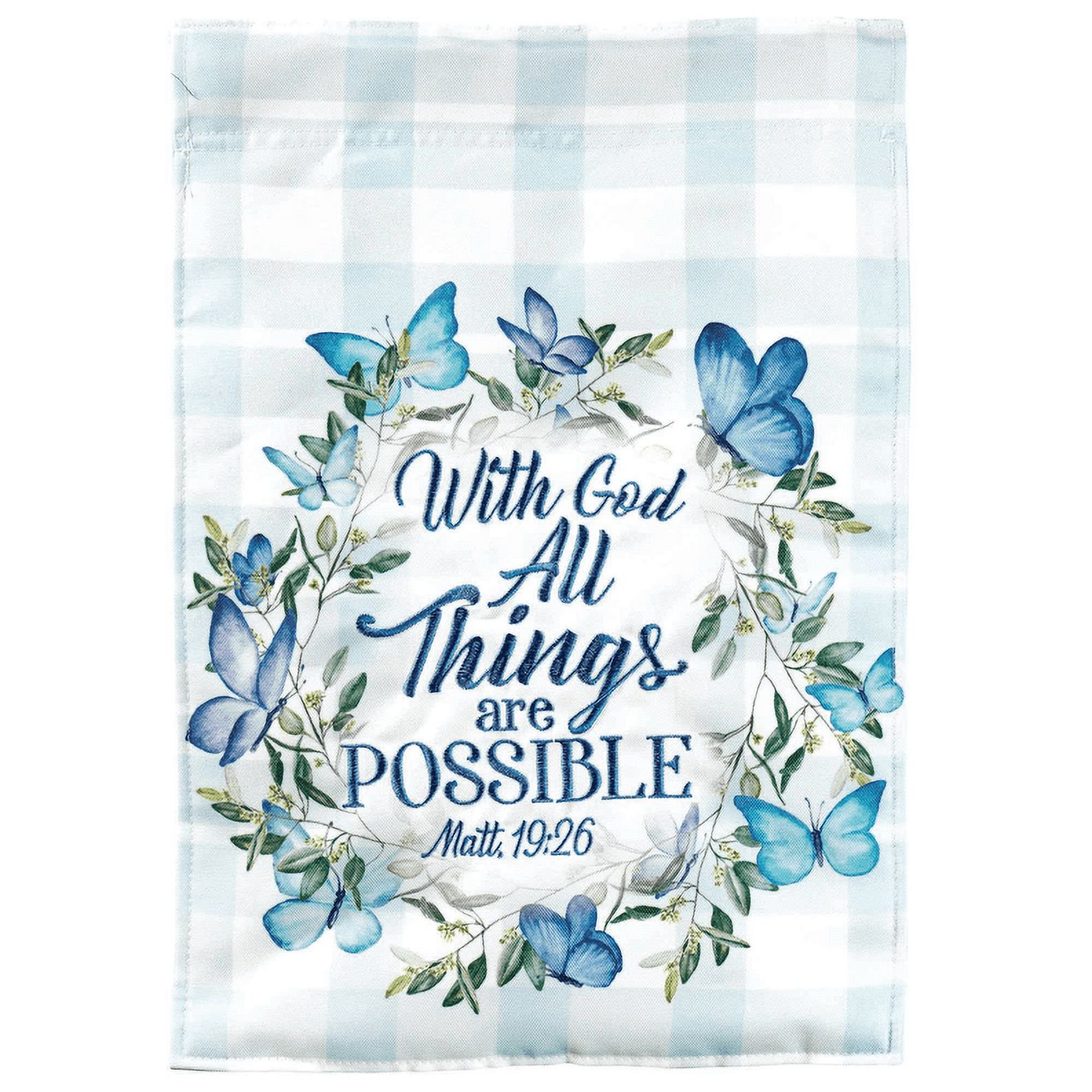 Magnolia Gardens FLAG-2084 13 x 18 in. Wreath Garden Flag with All Things