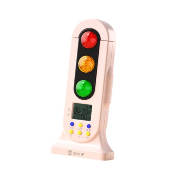 Temporizador de semáforo Herramienta de gestión del tiempo Temporizador de estudio con reloj de cuenta regresiva de luz rosa
