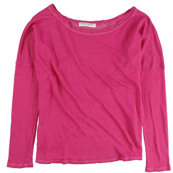 Project Social T Womens Metallic Thread Embellished T-Shirt, Pink, Small