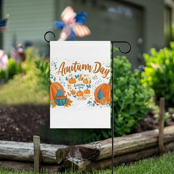 Yayeee Garden Flag 12" x 18" Double Sided Outdoor Yard Lawn Holiday Decorations, Big Pumpkins