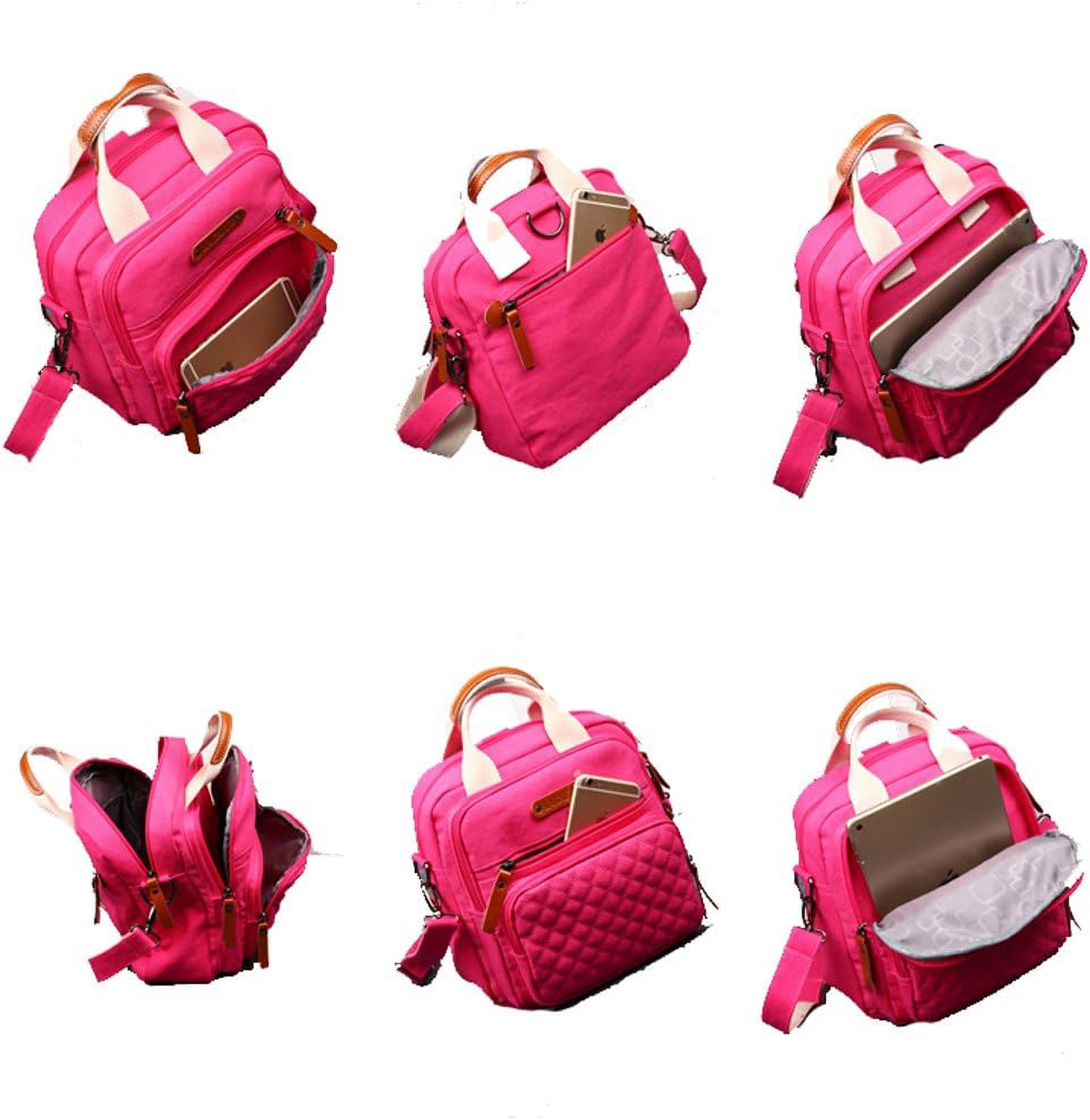 Mini Multi-Function Diaper Bag Tote Messenger Backpack-Black
