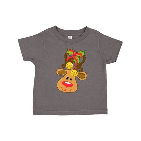 

Inktastic Cute Christmas Reindeer with Bells Gift Toddler Boy or Toddler Girl T-Shirt