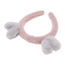 Unique Bargains 1 Pc Classic Cute Plush Animal Headbands for Women 7.87"x8.46"x0.79" Pink Gray