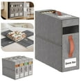thumbnail image 1 of WHEANG Sheet Organizers For Linen Closet Queen Size Bedding Storage With Clear Window Foldable Linen Organizer For Blankets Sheet Sets Beige, 1 of 5