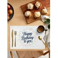 thumbnail image 2 of Happy Birthday to You Placemats Set of 12 Art Ribbon Celebration Heat Insulation Washable Place Mats, Rustic Non-Slip Table Mats for Dining Table Party Kitchen Decor,13x19 Inch, 2 of 4