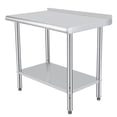 thumbnail image 2 of Stainless Steel Table, High Bearing Table with Backsplash and Undershelf Workbench Easy Clean for Kitchen Restaurant Workshops,48x24x35inch, 2 of 8