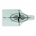 thumbnail image 1 of Compass Cutting Board, Prehistoric Navigation Technology on the Sea Discovery of the World Travel Voyage, Tempered Glass Cutting and Serving Board, Wine Bottle Shape, Black White, by Ambesonne, 1 of 1