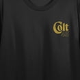 thumbnail image 3 of Colt 45 Floral Art Crew Neck Short Sleeve Women's Black Crop Top-Medium, 3 of 7