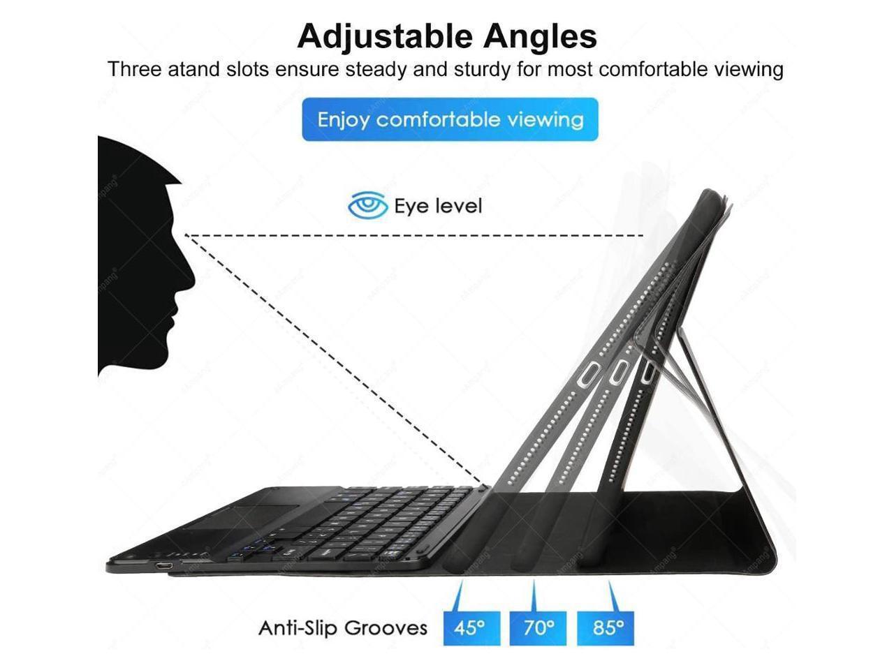 Bluetooth Keyboard Case with Trackpad for iPad Pro 12.9 inch 2022 2021 2020 2018 iPad 6th 5th 4th and 3rd Generation Removable Wireless Keyboard with Cover
