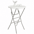 thumbnail image 3 of TLSUNNY 31.5" Plastic Folding Round Table Bar Height, High Top Table for Outdoor Indoor Party, Cafes, Restaurants, Backyard, Dining Room, Wedding Event, White, 3 of 12