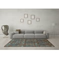thumbnail image 3 of Ahgly Company Indoor Square Oriental Light Blue Industrial Area Rugs, 5' Square, 3 of 4
