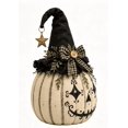 thumbnail image 2 of Halloween Pumpkin Decor Set, 10"Fall Decor,Halloween Decorations, Small Witch Hat Pumpkin Figurines with Bow, Lace and Star, Vintage Farmhouse Halloween Tabletop Decor for Home Party Indoor Display-B, 2 of 16