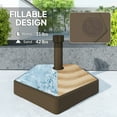thumbnail image 4 of Outsunny Base de Parasol de Patio, Support de Parasol, Rempli de Sable/eau, Brun, 4 of 10