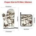 thumbnail image 2 of Pofeuu Farm Animals Print Oven Mitts and Pot Holders 4 pcs Set,High Heat Resistant 500 Degree Extra Thicken Long Kitchen Cotton Oven Glove for Cooking, 2 of 6