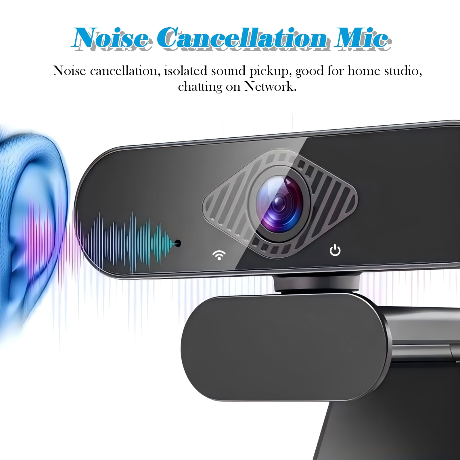 RONY 4K Auto Focus USB Webcam: Plug & Play Computer Camera with Noise-Canceling Mic for Desktop Laptop PC