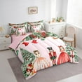 thumbnail image 3 of Manfei Cartoon Elf Princess Bedding Comforter Set 7-Piece, Fairy Tale Nutcracker King Bedding Sets, Christmas Tree Gift Reversible Bed Sheets, Luxury Bedroom Decor, 3 of 7
