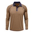 thumbnail image 7 of TOMVIGX Henley Shirts for Men Casual Button Down Long Sleeve Polo Shirt Fashion Outdoor Breathable Golf Shirts Lightweight Hiking Travel Moisture Wicking Crew Neck Tee Khaki XL, 7 of 7
