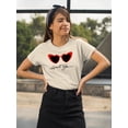 thumbnail image 2 of Retro Red Heart Sunglasses T-Shirt Women -Image by Shutterstock, Female Medium, 2 of 4