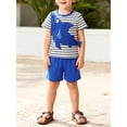 thumbnail image 2 of HWJAD Toddler Baby Boy Clothes Kids 2-7 Years Summer Outfits Cotton Crocodile Print Tees T-shirt + Shorts 2-Pieces Little Boys Shark Set, 2 of 11