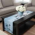 thumbnail image 4 of Blue Flower Table Runner 36 Inches Long, Retro Gradient Texture Painting Plant Leaf Kitchen Coffee Dining Table Decoration for Home Party Birthday Wedding Home Decor 13x36 Inches, 4 of 8