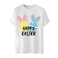 thumbnail image 5 of SGFCWSX Men's Short Sleeve T-Shirt, Casual Graphic Print Happy Easter Crewneck Tee for Men White Size L, 5 of 5